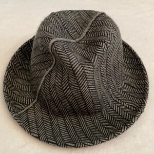 Goorin Bros | Wool Blend Herringbone Fedora Unstructured Hat Grey/Gray (M 7 1/8)